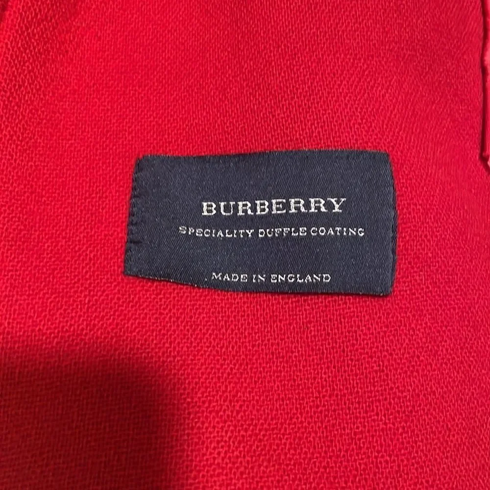 BURBERRY woman’s red wool long trench coat - Picture 8 of 16